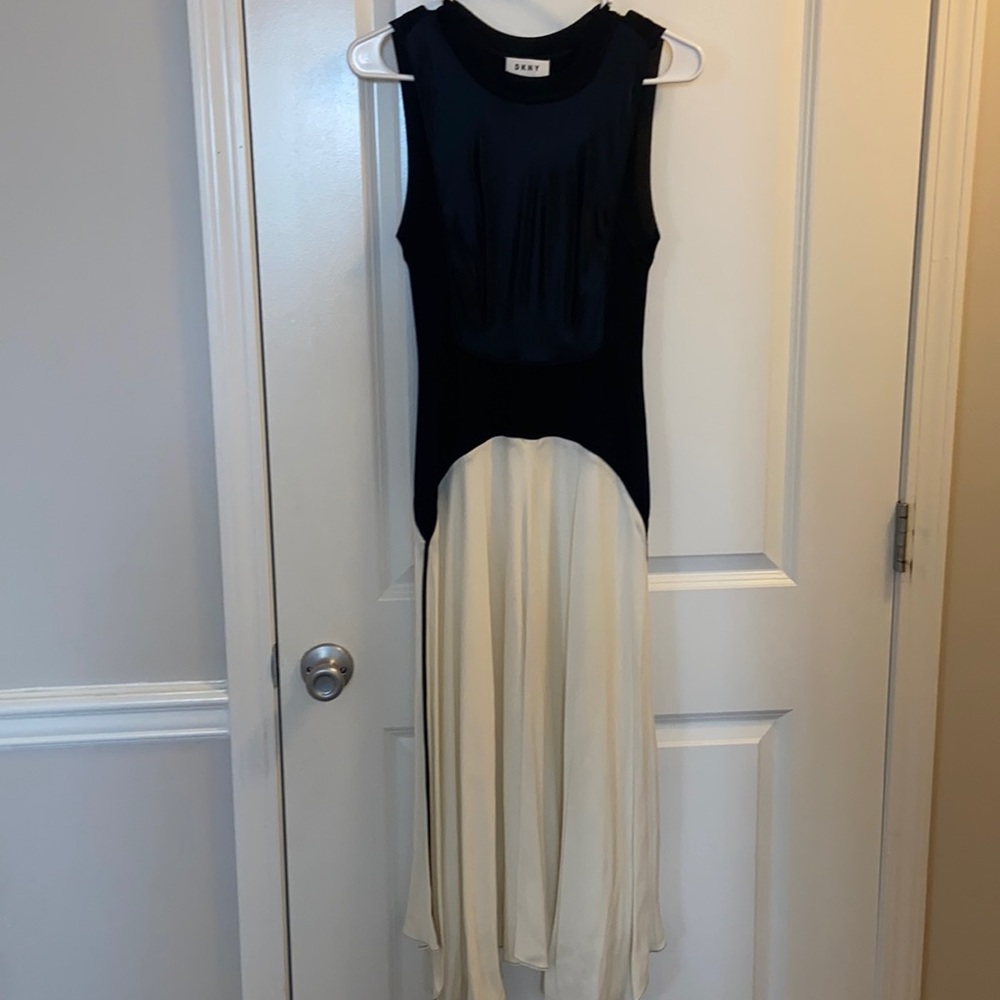 DKNY black and cream dress